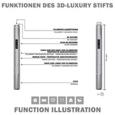 3D Stift mit Aluminium Gehäuse, hochwertiges Design