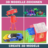 3D Stift, Profimodell für Erwachsene, 3 Filamente gleichzeitig einsetzen