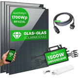 Set 61 - Balkonkraftwerk bifazial - 4x Solarmodule - 1500W + 5m Betteri Kabel