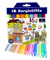 Acrylstifte - 18 Farben - Markerset