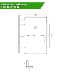 Set 41 - Balkonkraftwerk fullblack - 800W Deye + 5m Betteri Kabel + Solarmodul-Halterung