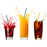 KUNSTIFY Glas Strohhalme für Cocktail Gläser, Bubble Tea Glasstrohhalm Trinkhalm