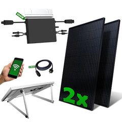 Set 51 - Balkonkraftwerk - 800W Wechselrichter + 5m Betteri Kabel + Flachdach-Halterung