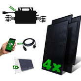 Set 50 - Balkonkraftwerk - 4x Solarmodule - 1500W Wechselrichter + 10m Betteri Kabel + Solarmodul-Halterung
