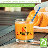 KUNSTIFY Metall Strohhalme für Cocktail Gläser Bubble Tea Trinkhalm Qualitativ