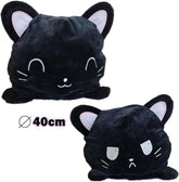 KUNSTIFY XXL Zoo Kuscheltiere 40cm Stimmung Plüsch wenden Katze Einhorn Eule Plüschtiere