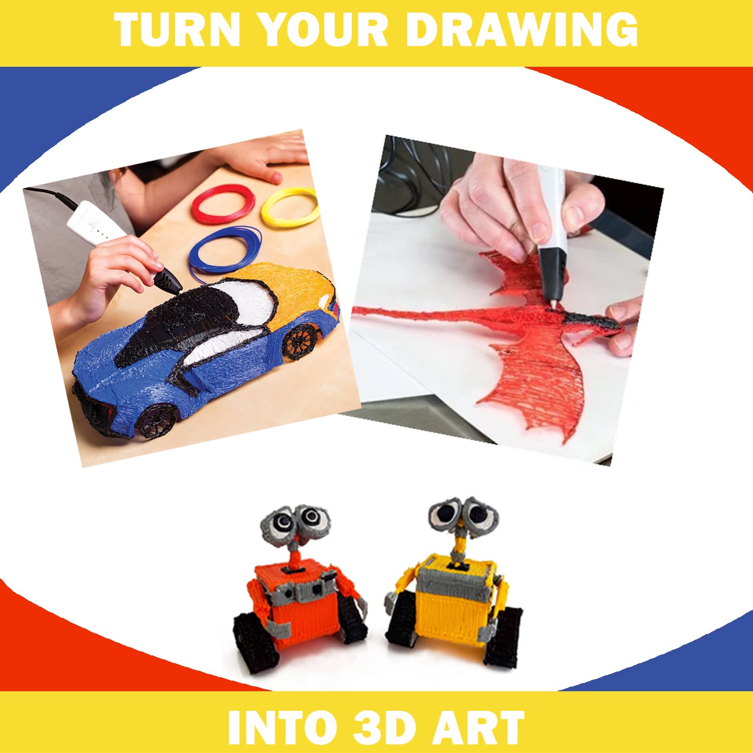 3D Stift mit Filamenten, Einsteigermodell für Kinder und Erwachsene