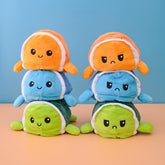 KUNSTIFY Kuscheltier 20cm Stimmung Plüsch wenden Katze Einhorn Eule Plüschtiere