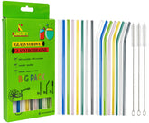 KUNSTIFY Glas Strohhalme für Cocktail Gläser, Bubble Tea Glasstrohhalm Trinkhalm