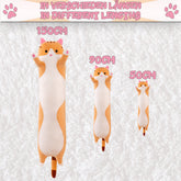 Long Cat - Brown / White - 50cm