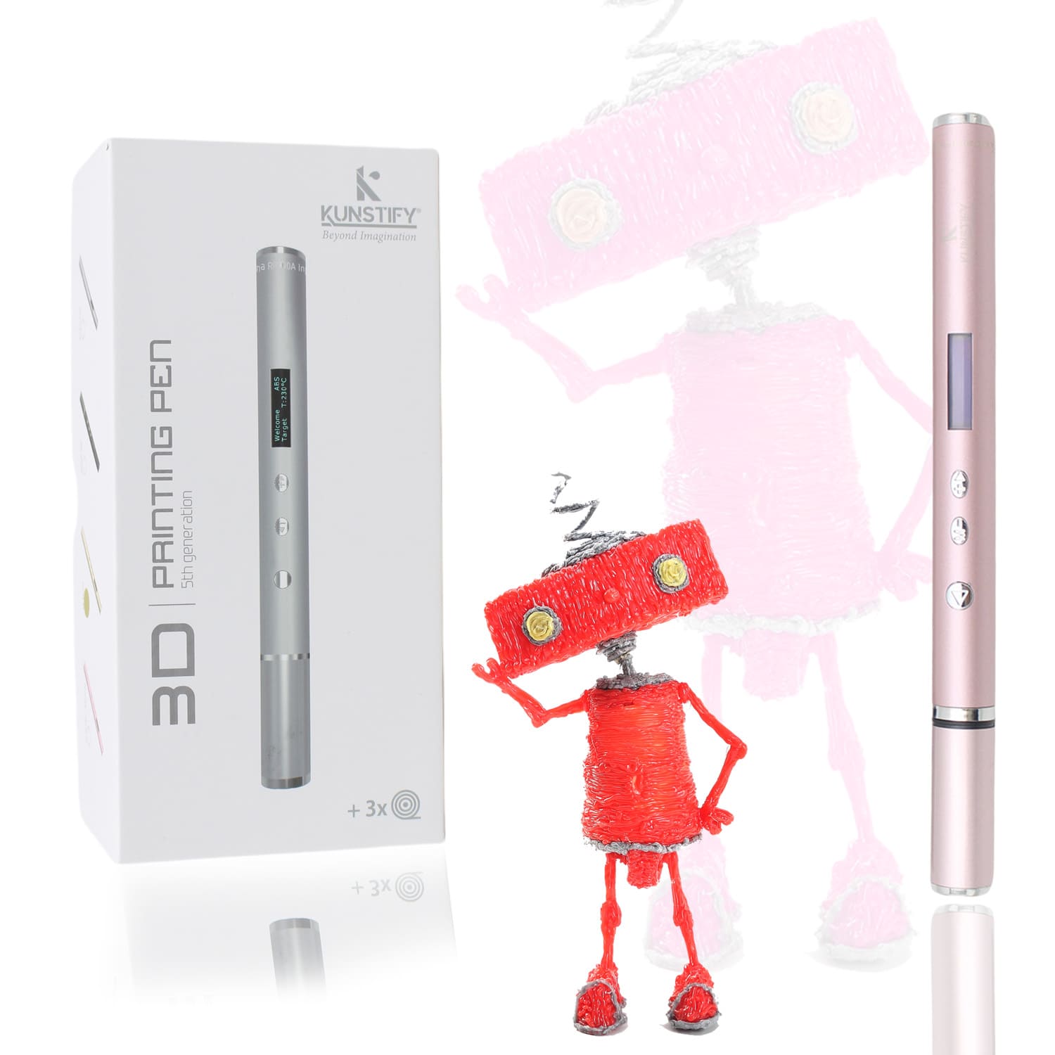 3D Stift mit Aluminium Gehäuse, hochwertiges Design