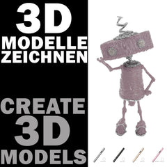 3D Stift mit Aluminium Gehäuse, hochwertiges Design