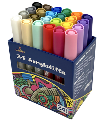 Acrylstifte - 24 Farben - Markerset