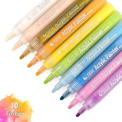 Acrylstifte - Pastellfarben Set - 10 Stifte