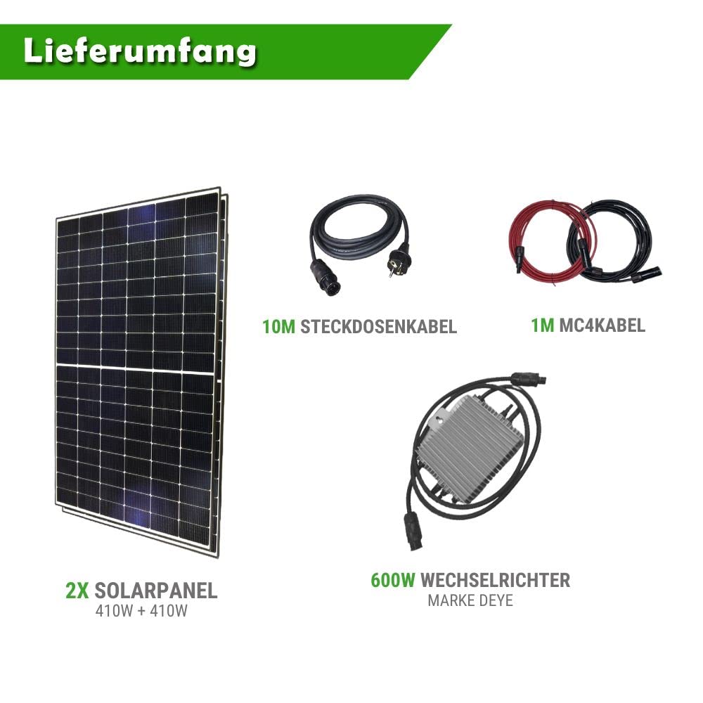 Set 34 - Balkonkraftwerk - 600W Deye + 10m Betteri Kabel + MC4 Kabel
