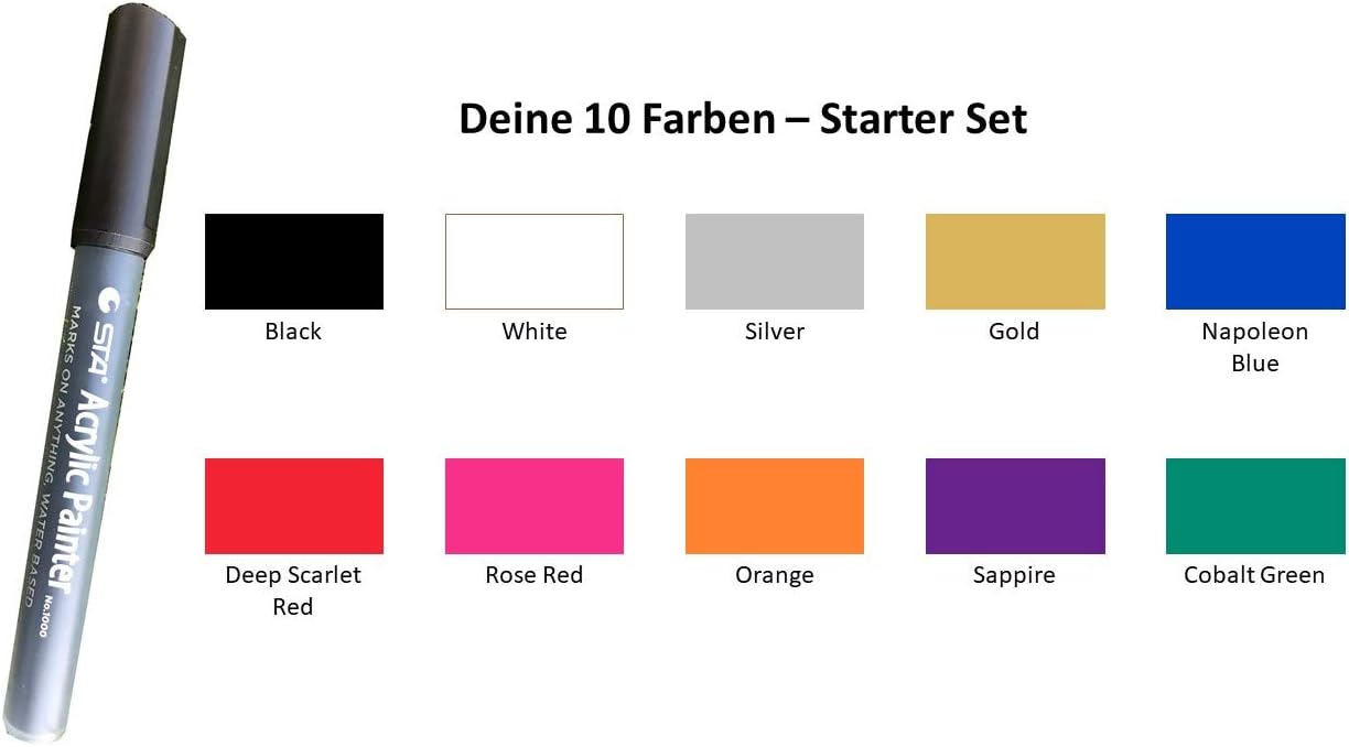 Acrylstifte - Starter Set - 10 Stifte