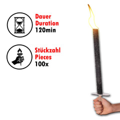 Wachsfackeln - 100 Stück - 120 min