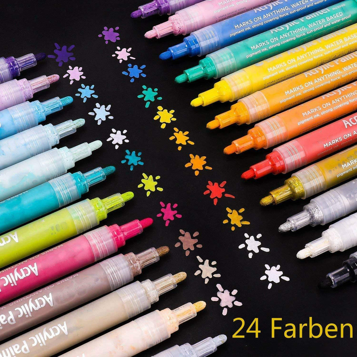 Acrylstifte - 24 Farben - Markerset