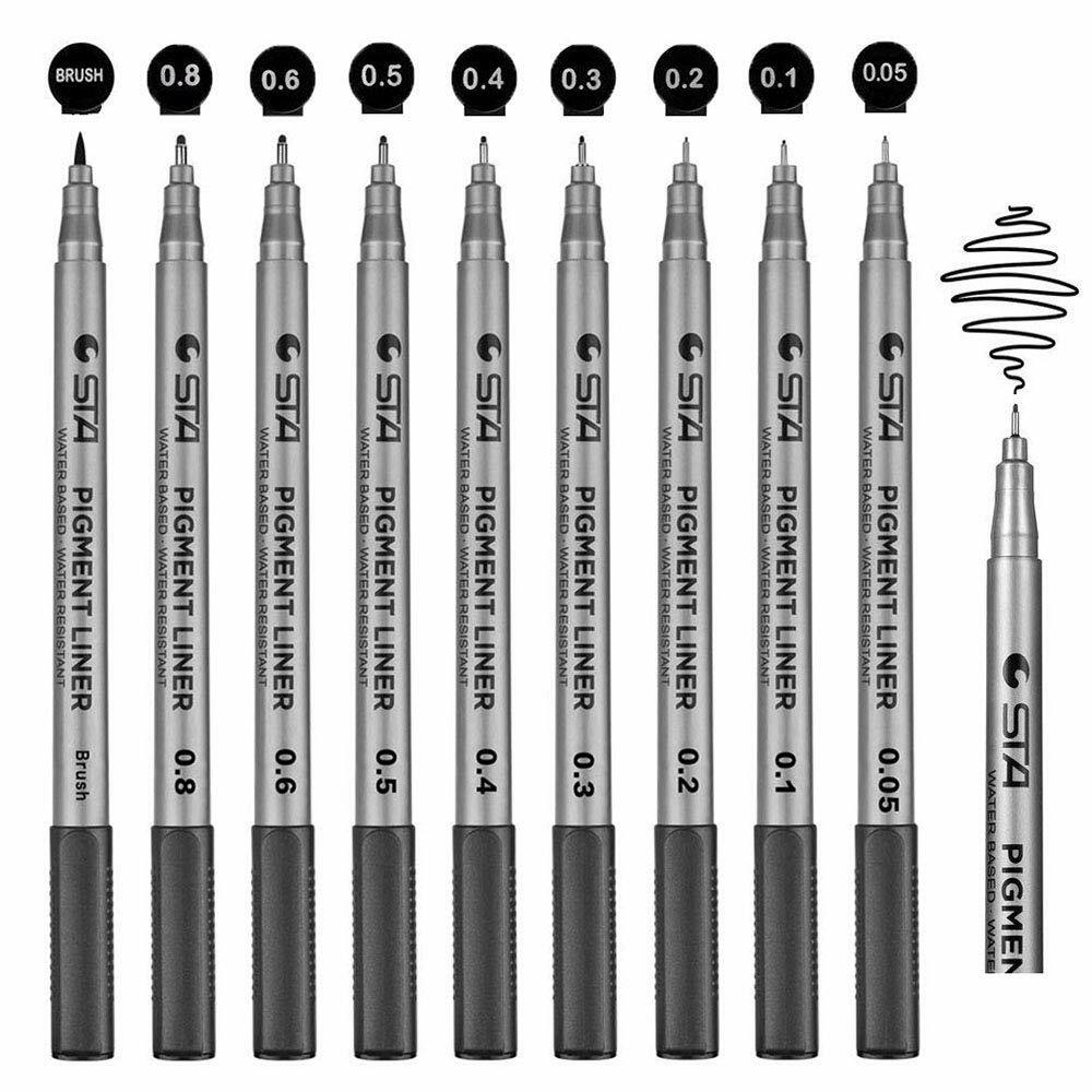 Pigment Liner - 9 Stifte