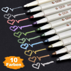 Metallic Marker Stifte Brushed - 10 Stifte