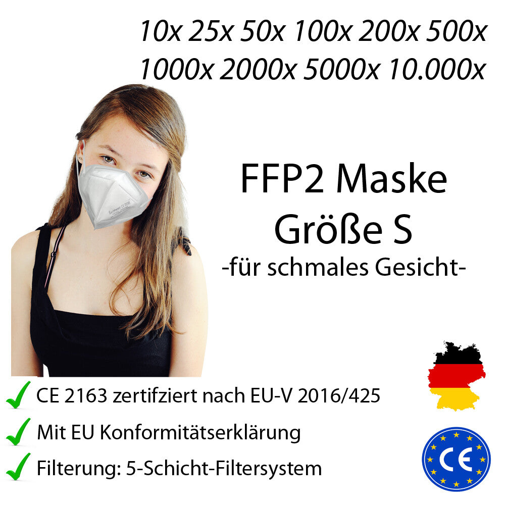 Kinder FFP2 Atemschutzmasken - Weiß - 10 Stück