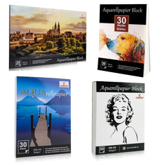 KUNSTIFY Aquarellpapier Aquarell Papier Block Malblock Zeichenblock A3 A4 A5 A6