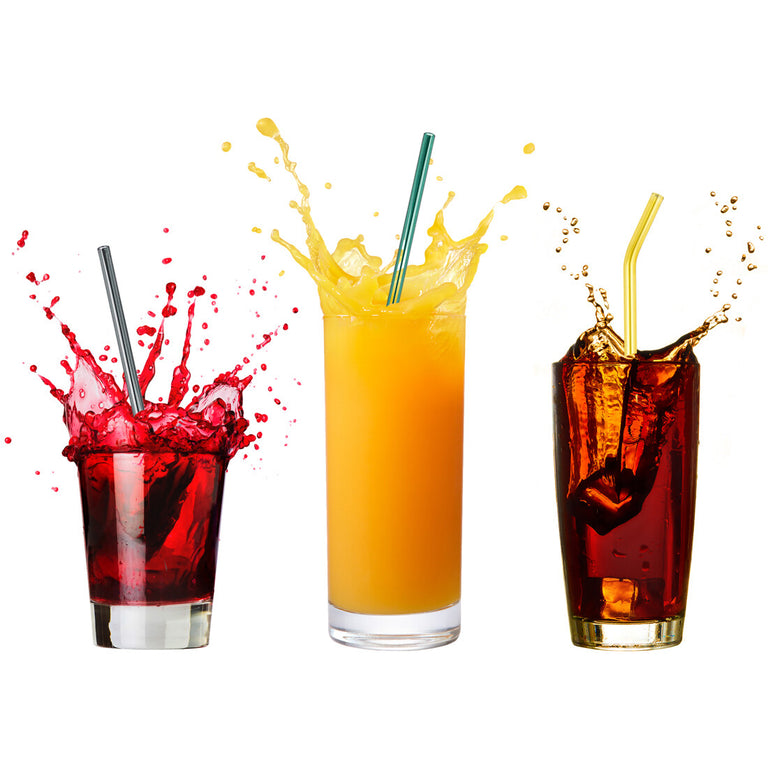 KUNSTIFY Glas Strohhalme für Cocktail Gläser, Bubble Tea Glasstrohhalm Trinkhalm