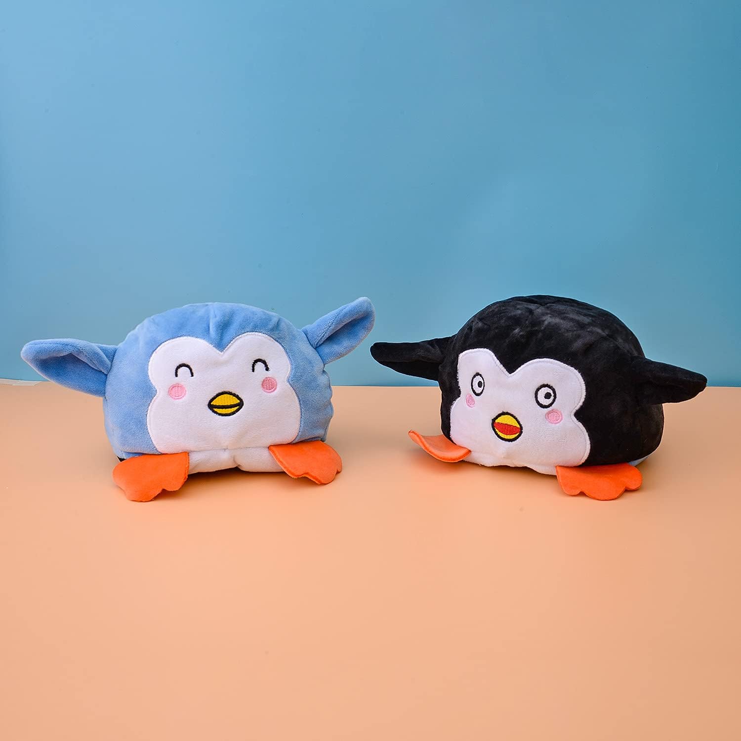 KUNSTIFY Kuscheltier 20cm Stimmung Plüsch wenden Katze Einhorn Eule Plüschtiere