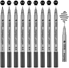 Pigment Liner - 9 Stifte