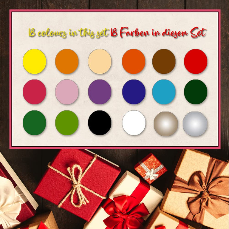 Acrylstifte - 18 Farben - Markerset