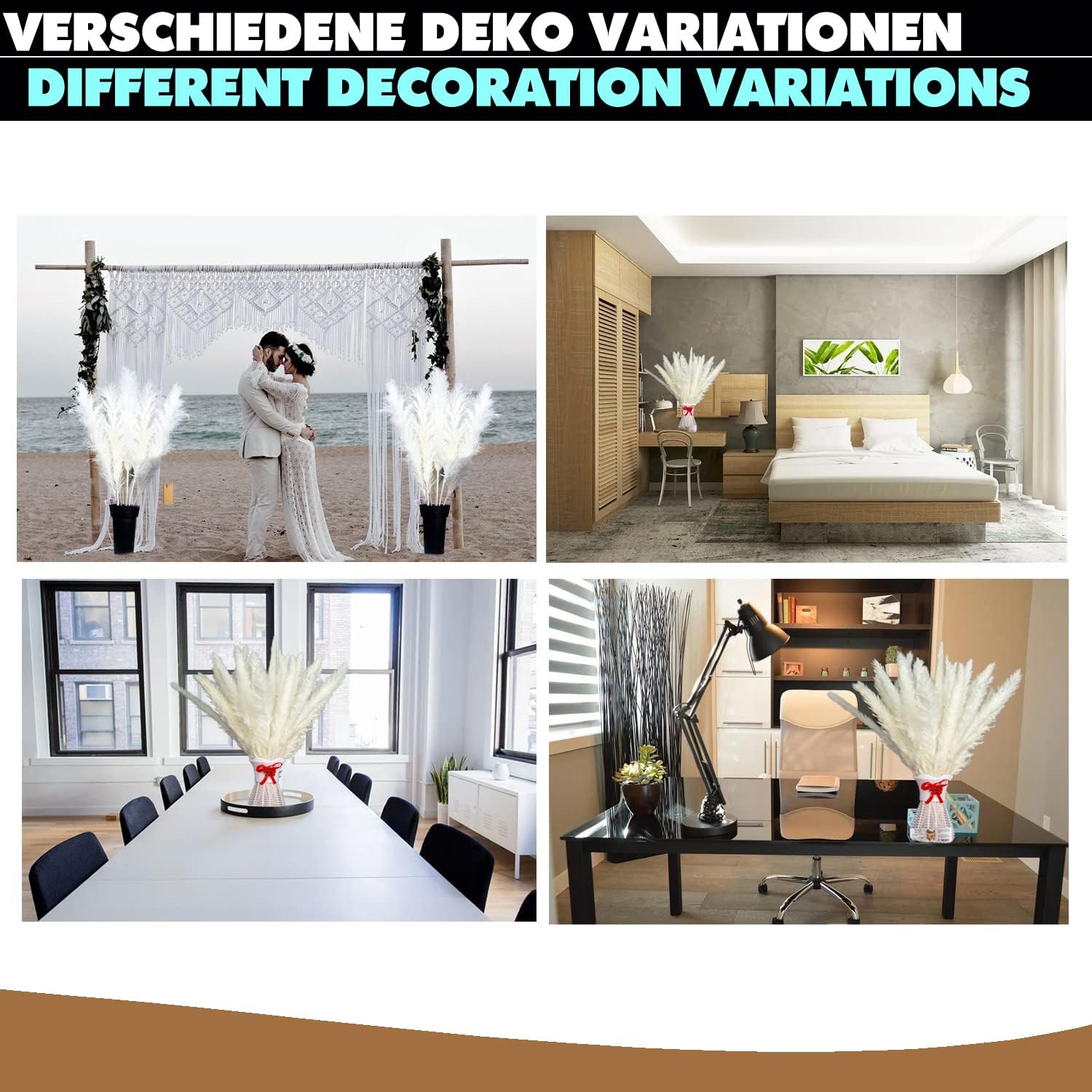 XXL Pampasgras 100cm - verschiedene Farben