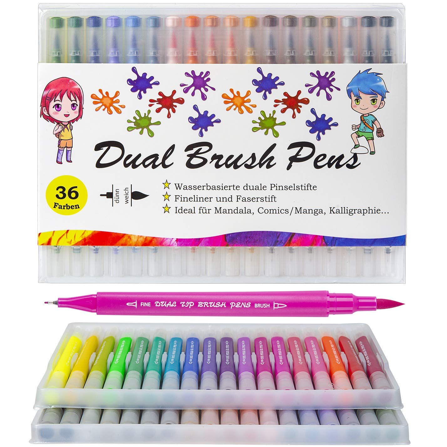 Dual Brush Pens - 36 Farben