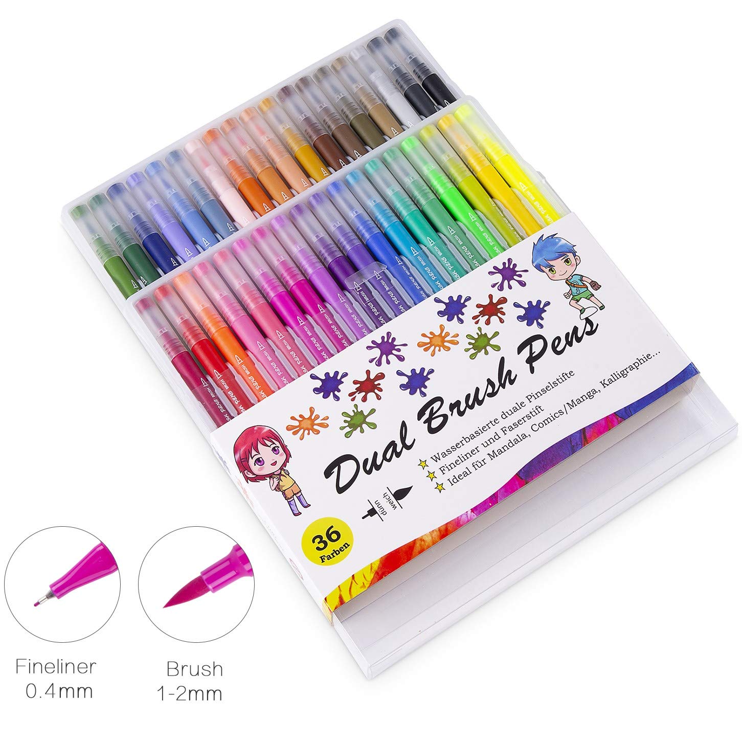 Dual Brush Pens - 36 Farben