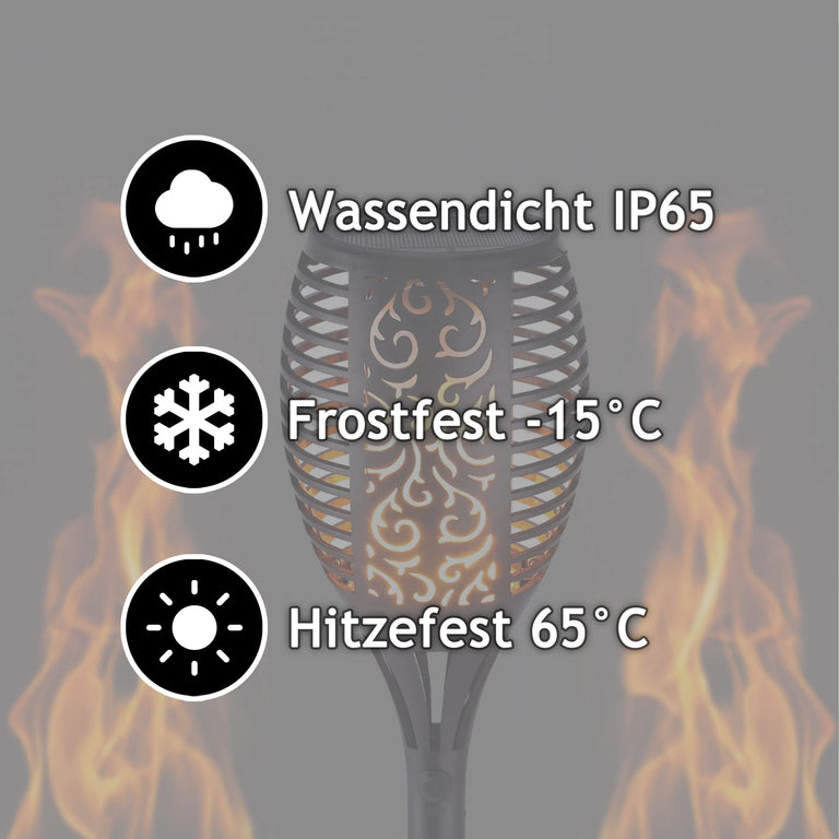 Solarfackeln mit 12 LED
