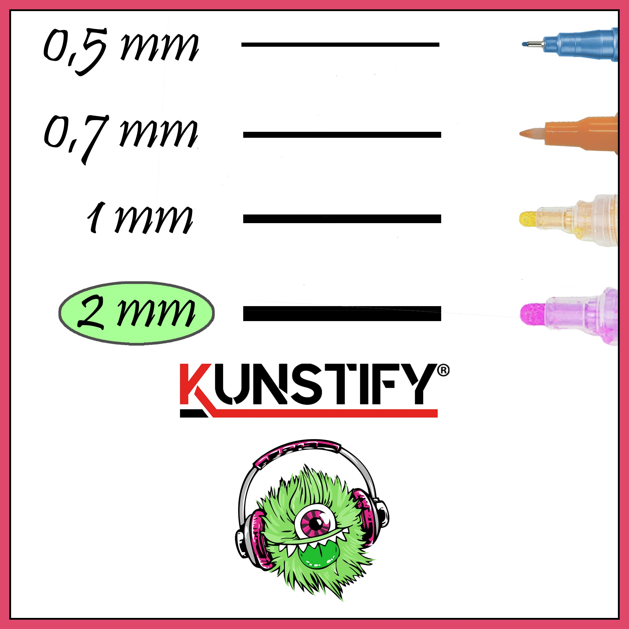 Acrylstifte - 12 Farben - Markerset