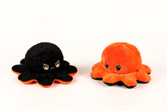 Oktopus Kuscheltier - Schwarz / Orange