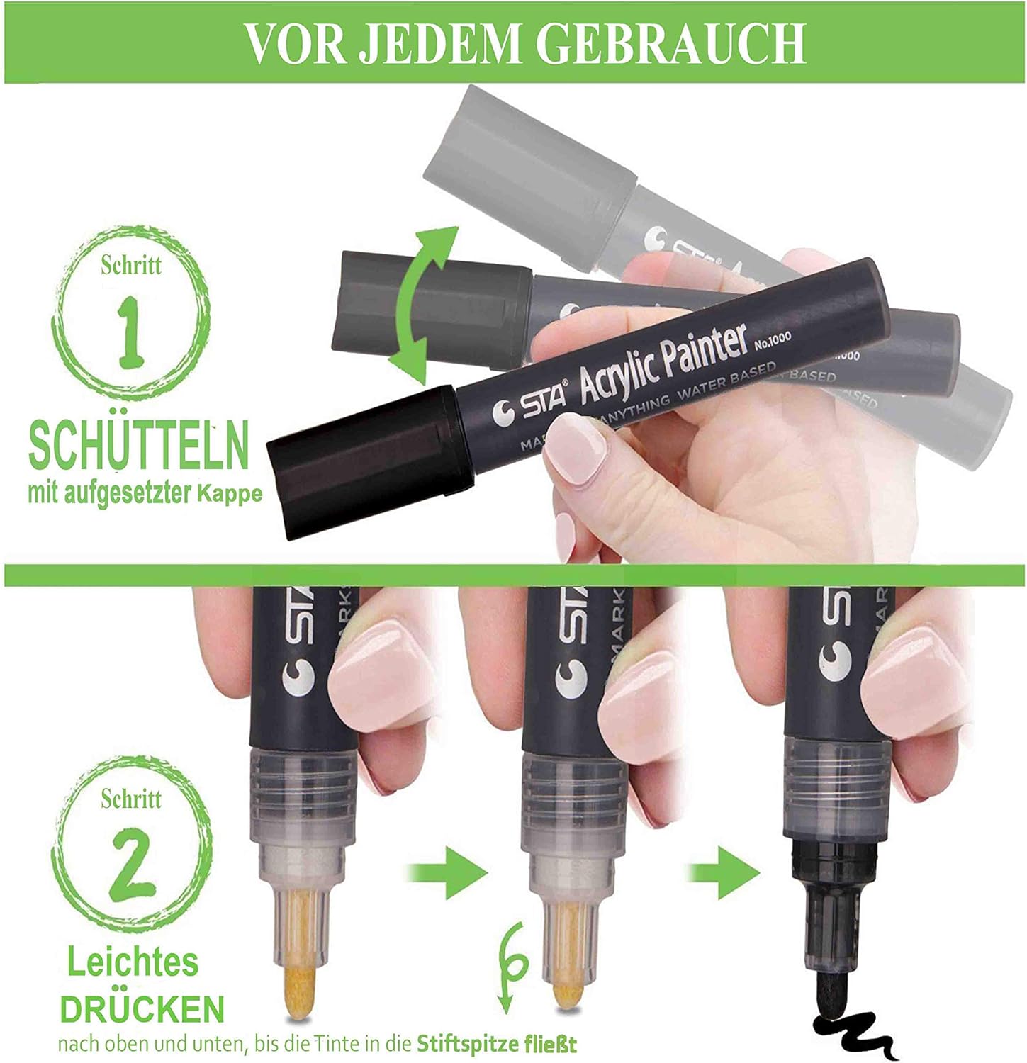 Acrylstifte - Basic Set - 6 Stifte