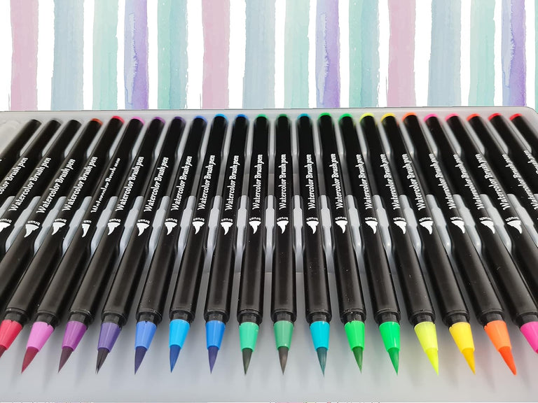 Aquarellstifte Dual Brush Pen 24 Farben Set Filzstifte Pinselstifte Fasermaler