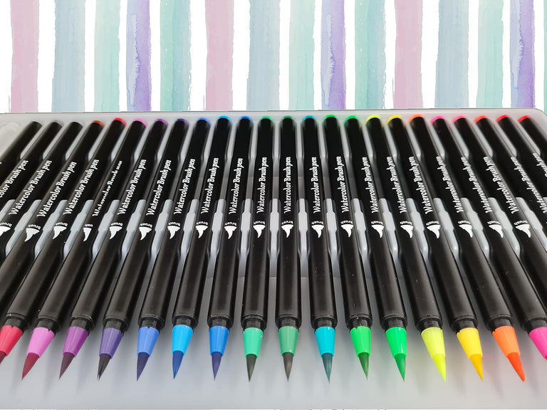 Aquarellstifte Dual Brush Pen 24 Farben Set Filzstifte Pinselstifte Fasermaler