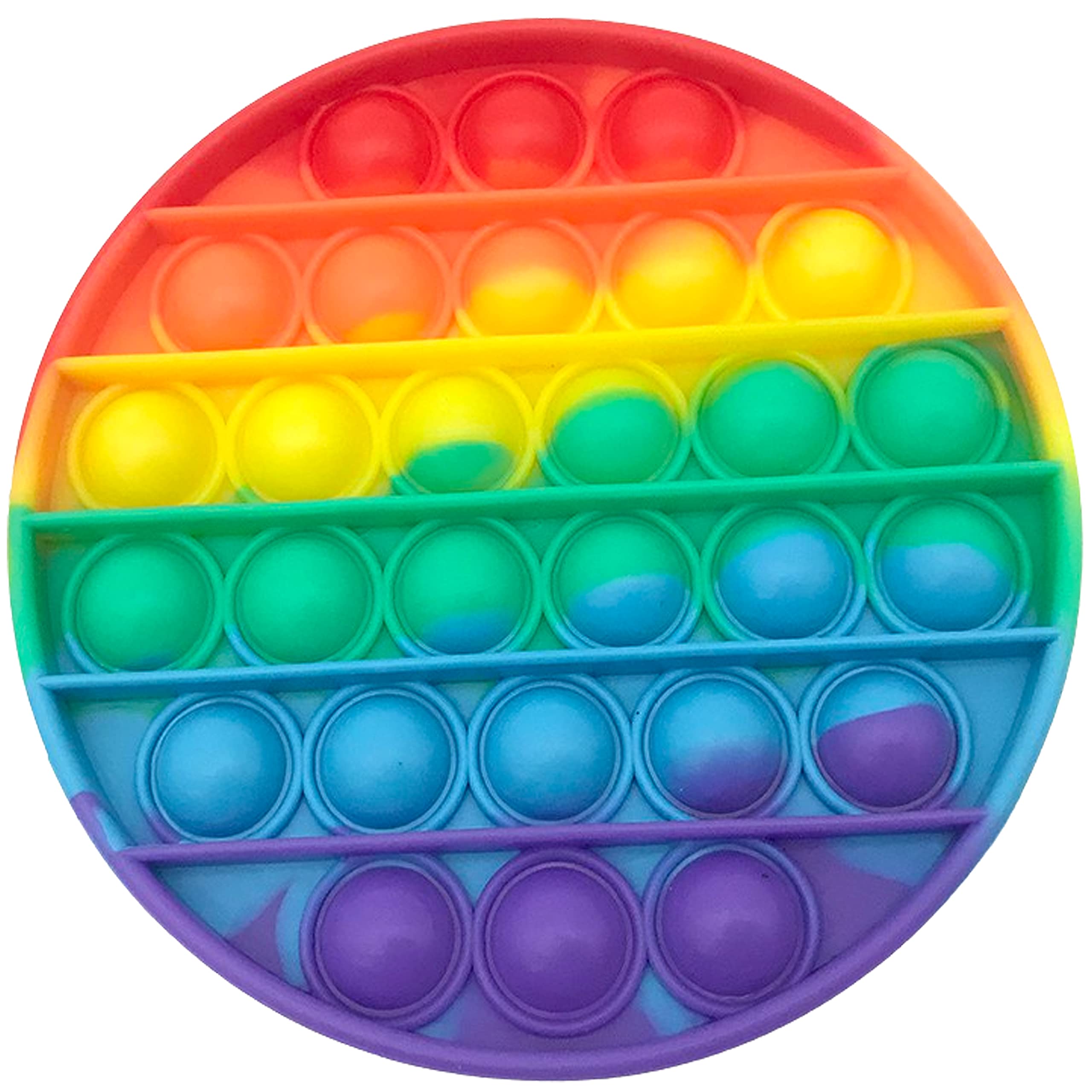 POP IT - Quadrat Set - Regenbogen Lila Orange Gelb