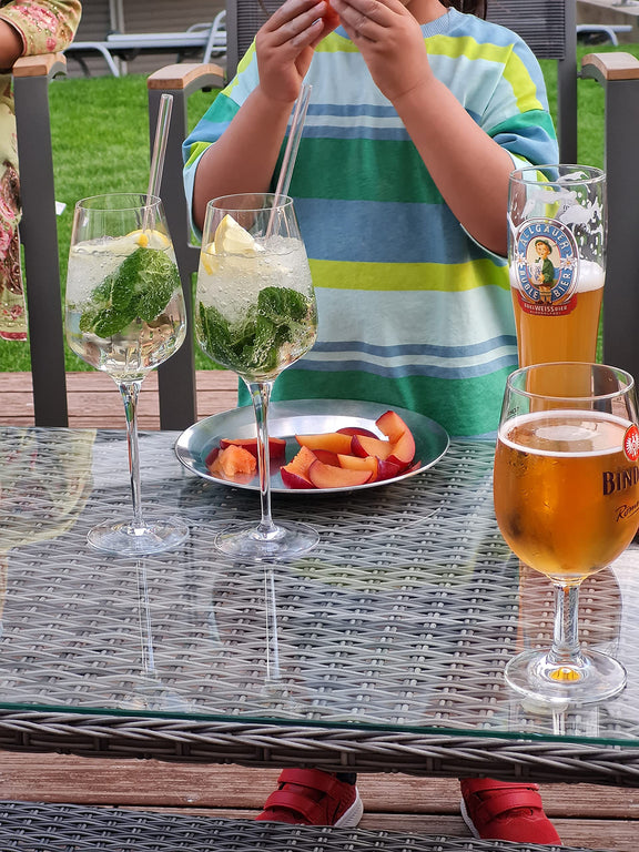 KUNSTIFY Glas Strohhalme für Cocktail Gläser, Bubble Tea Glasstrohhalm Trinkhalm