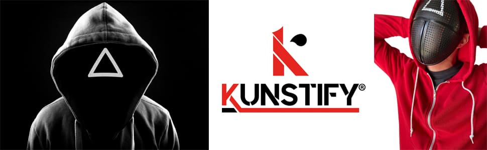 KUNSTIFY Gruselige The Game Maske für Halloween Horror Masken Kostüm Fasching